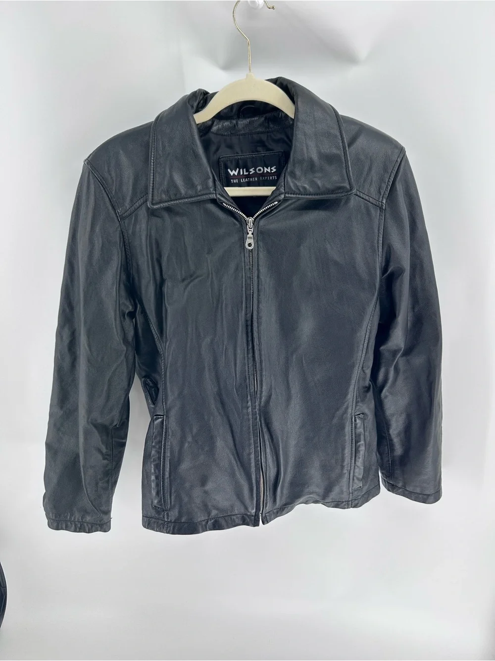 Wilson ‘s‎ Black Leather Vintage 1985 Zip-Front Jacket - Medium
